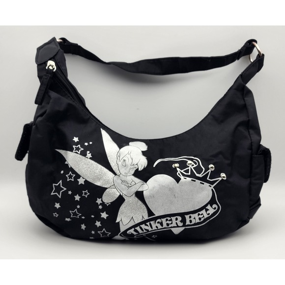 Walt Disney Tinker Bell Purse Clutch Hand Bag Black - Picture 1 of 16